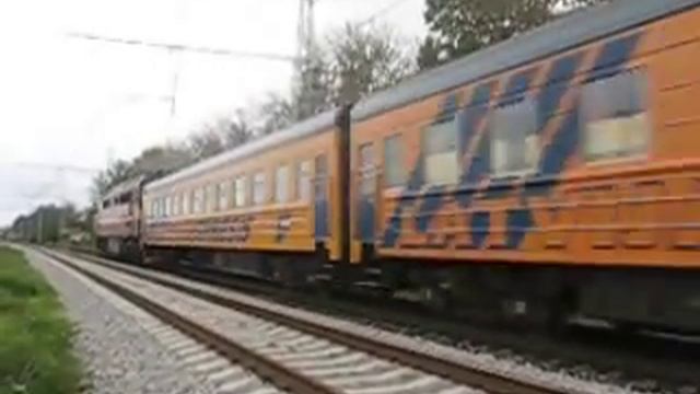 [LDz] ТЭП70-0203 с поездом №1 "Latvijas Ekspresis" Рига - Москва (Rīga, Šķirotava, "C" parks) смотреть онлайн