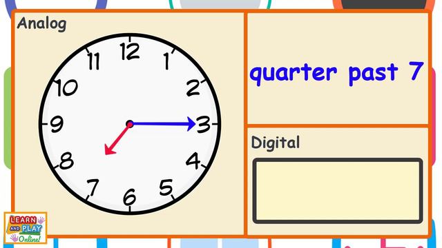 Telling the Time for Kids: Quarter Past Times смотреть онлайн