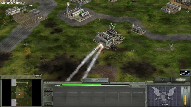 USA MLRS vs USA Air Force Command and Conquer Generals Zero Hour смотреть онлайн