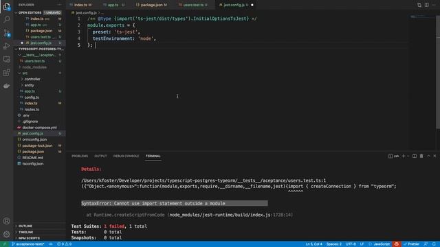 TypeScript REST API (Pt 4) Acceptance Testing with Jest & Supertest смотреть онлайн