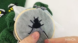 Простая вышивка гладью на одежде / Как вышивать на вязаных изделиях