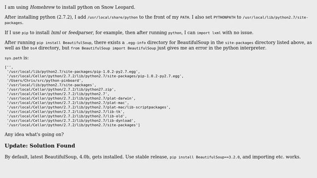 BeautifulSoup not found after installing via pip (2 Solutions!!) смотреть онлайн