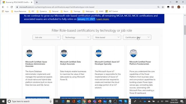Microsoft role-based exams will be the future !! MCSA MCSD MCSE will retire on 31st of January 2021 смотреть онлайн