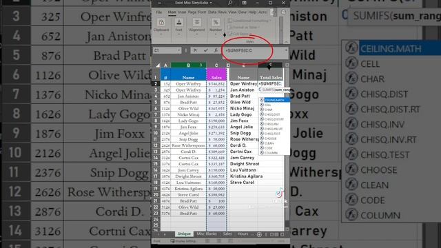 Excel tip to remove duplicates with unique and get a total смотреть онлайн