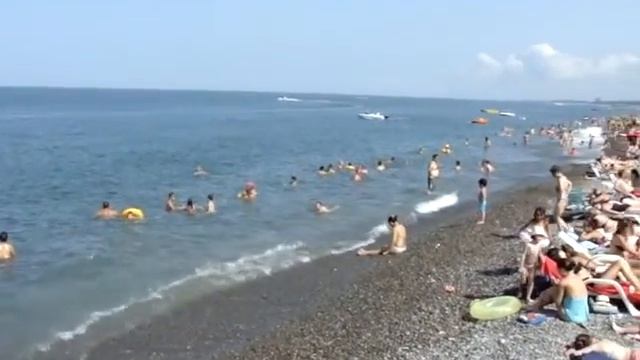 Грузия, Аджария. На пляже в Кобулети смотреть онлайн