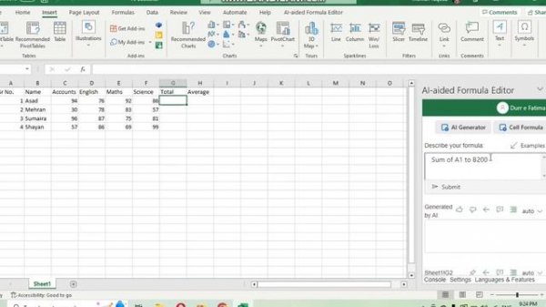 How to add AI add-in in Ms excel | New AI formula editor in Excel