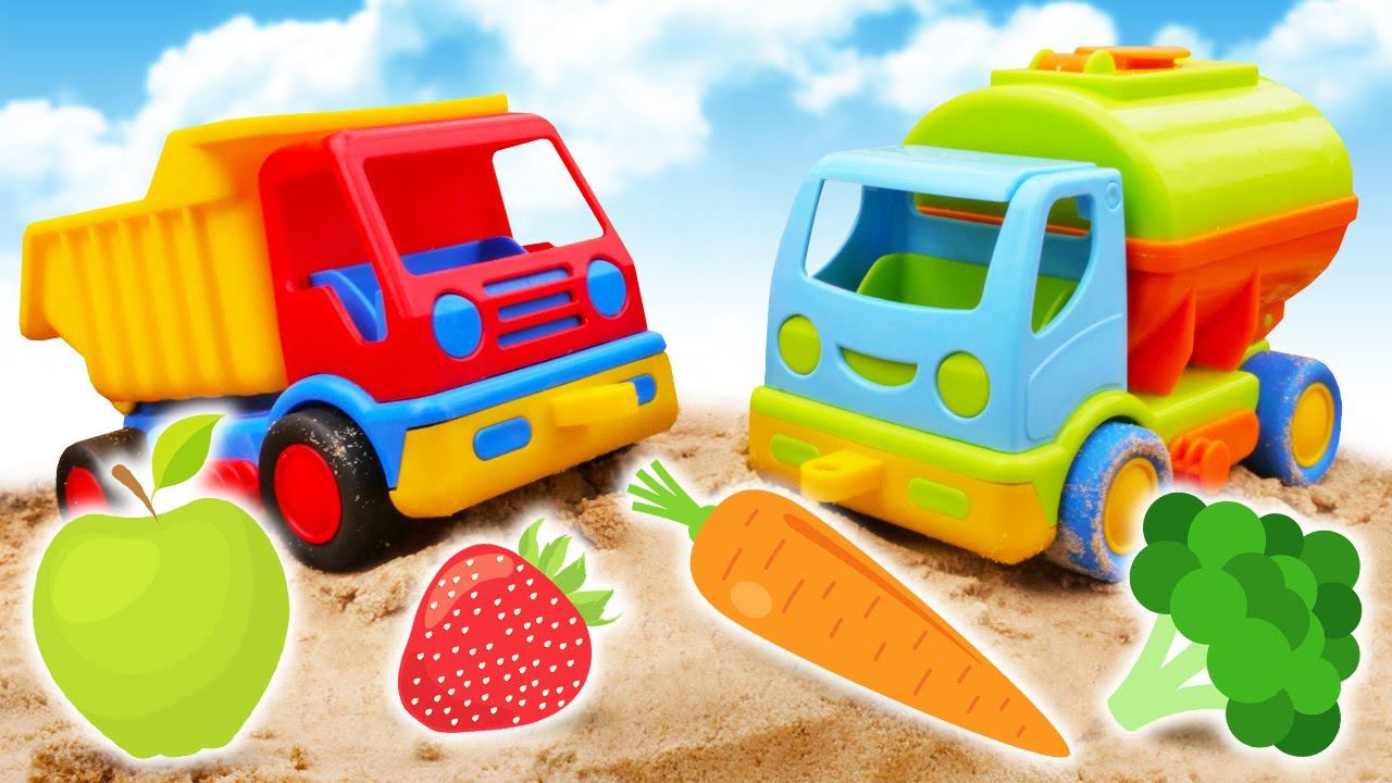 Видео про машинки помощники: играем в садоводство! Песочница и развивающие видео про игрушки смотреть онлайн
