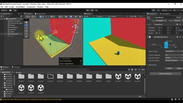 Unity Navmeshagent Pathfinding AI & Follow Player | Unity Tutorial For Beginner (Part - 3)