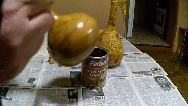 Лагенария: лакирование.