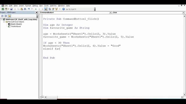 Excel VBA If Elseif Else Statement with for loop смотреть онлайн