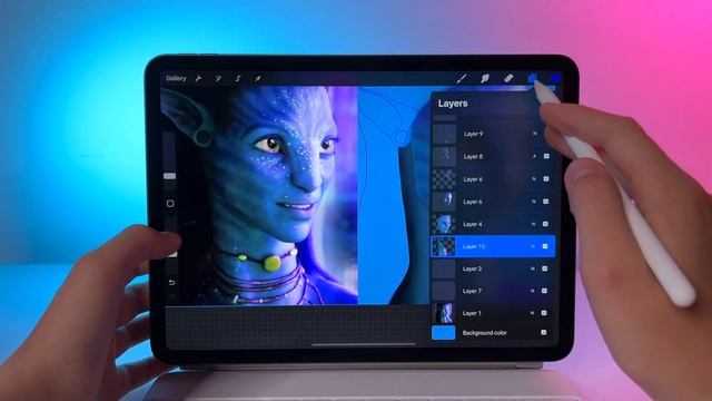 Drew Neytiri from AVATAR | Procreate drawing process смотреть онлайн