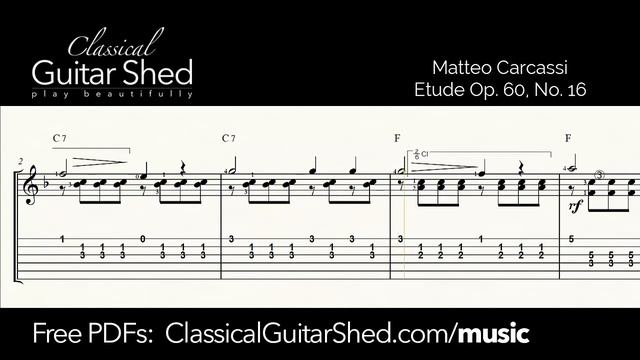 Carcassi: Op. 60 No. 16 - Free Sheet Music смотреть онлайн