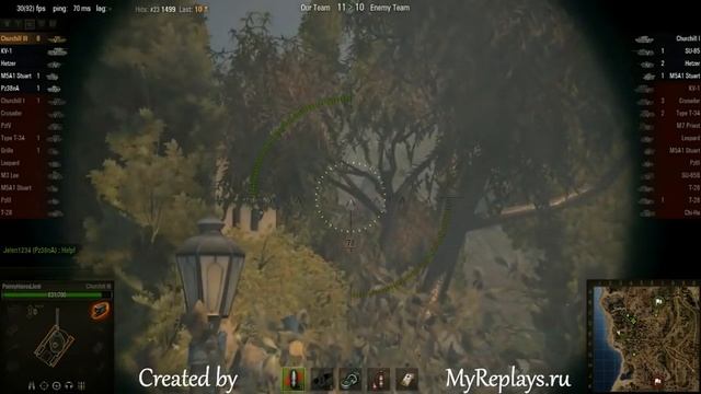WOT: South Coast - Churchill  - 9 frags - смотреть онлайн