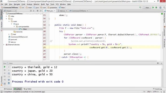 สอน Java: การอ่านไฟล์ CSV โดยใช้ Apache Commons CSV смотреть онлайн
