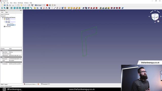 FreeCAD For Beginners pt.4 - Parts, Revolving, and Patterns смотреть онлайн