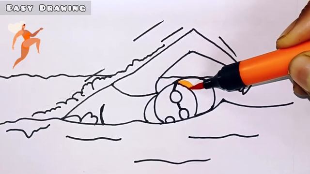 Action word Swimming Drawing | How to draw a step by step swimming scene @EasyDrawingKIDS смотреть онлайн