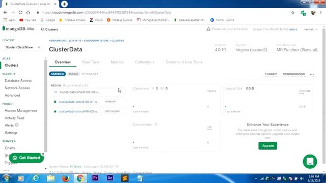 How To create Cluster in mongoDB | Collection creation in mongoDB | MongoDb Database смотреть онлайн