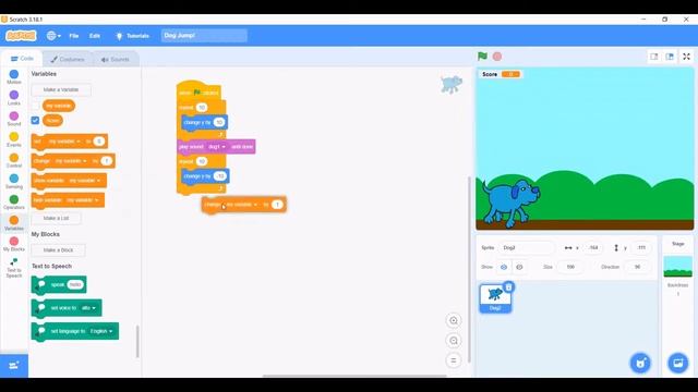 Dog Jump Game using Scratch смотреть онлайн