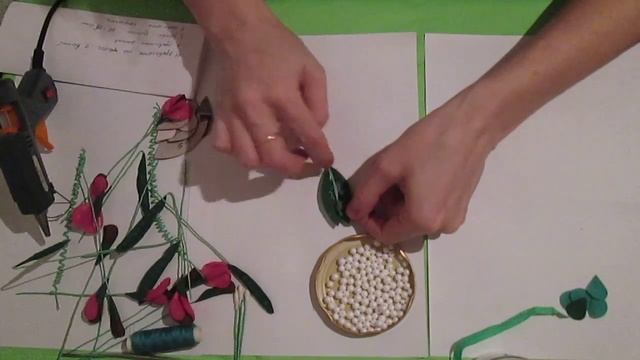 Цветы из ткани своими руками. Мастер класс"Душистый горошек" 1 часть. смотреть онлайн