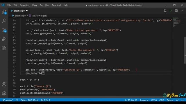 PASSWORD PROTECTED [SECURED] QR CODE GENERATOR GUI USING PYTHON PART[1/2] смотреть онлайн