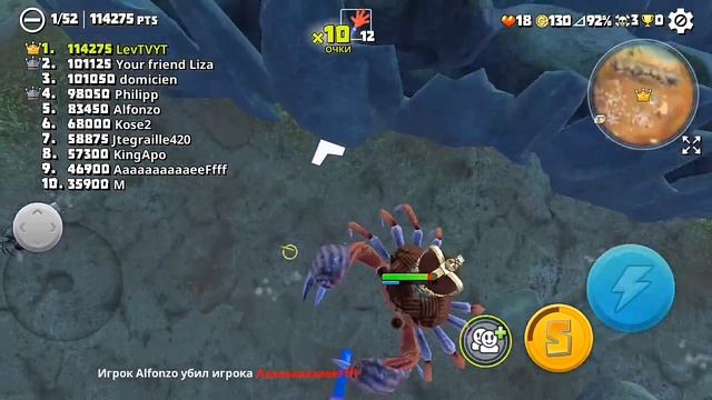 Стал КОРОЛЁМ КРАБОВ и приготовил мясо голубого краба в маринаде из паучьего яда! (King of krabs[1]) смотреть онлайн