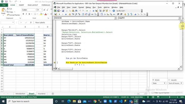 Create Pivot Table, Bar Chart, Pie Chart and MIS Automation in Excel VBA Macro смотреть онлайн