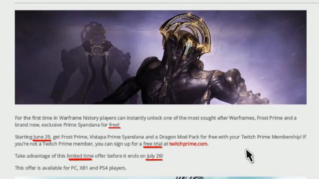 Warframe - New Exclusive Vistapa Prime + Frost Prime for FREE смотреть онлайн