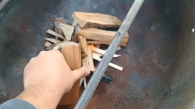 Обзор мангала/барбекю. Первая готовка ))) смотреть онлайн