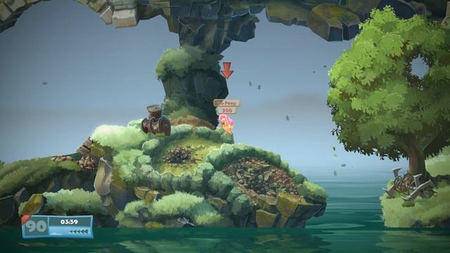 Worms W.M.D - Blast Off! - Challenge - Defeat Bo Peep смотреть онлайн
