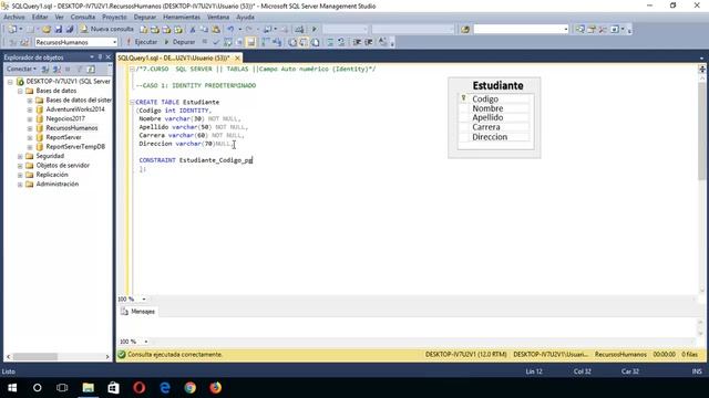 7. CURSO SQL SERVER ||Tablas|| Campo Autonumerico(Identity) Parte1 смотреть онлайн
