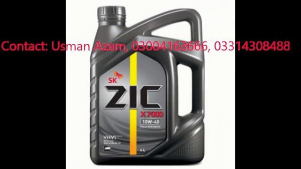 Genuine Engine Oil: ZIC X7000 10W-40, from Pak Lubricants