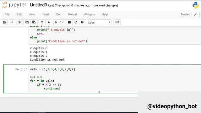 Цикл while, continue, break. Обучение Python. Урок Пайтон. смотреть онлайн