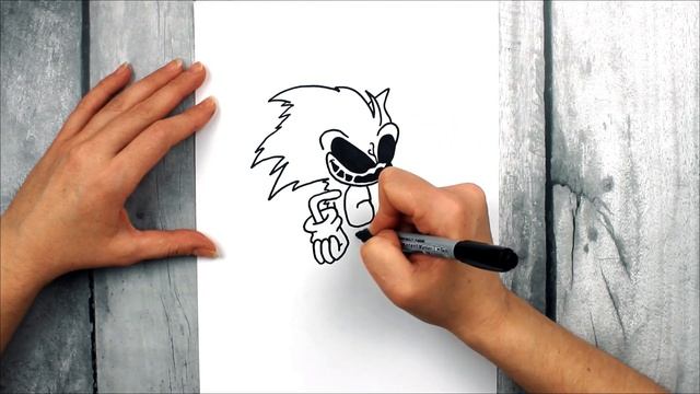 How to draw SONIC EXE (YOU CAN'T RUN) | FRIDAY NIGHT FUNKIN | FNF смотреть онлайн