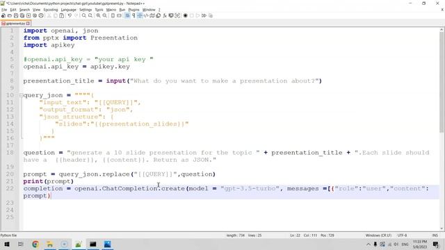 Automatically creating Powerpoints using ChatGPT & Python смотреть онлайн