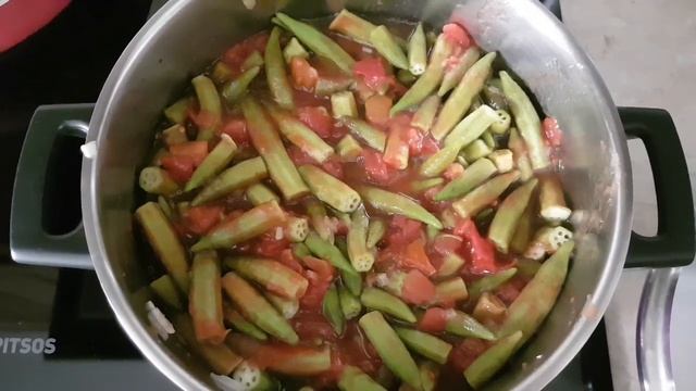 Абельмош съедобный (ба́мия, окра, гомбо). Μπάμιες. Рецепт приготовления. Греческая кухня. Греция. смотреть онлайн