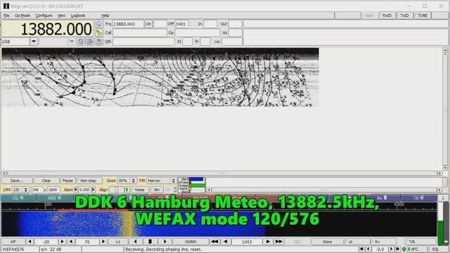 22.11.2020 14:02UTC, [Test], Тест RX-TX-10 BT (bluetooth TXD), WEFAX Hamburg Meteo, 13882.5кГц смотреть онлайн