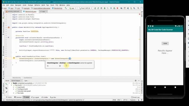 How to create your own QR Code and Barcode scanner reader Android App? - complete source code смотреть онлайн