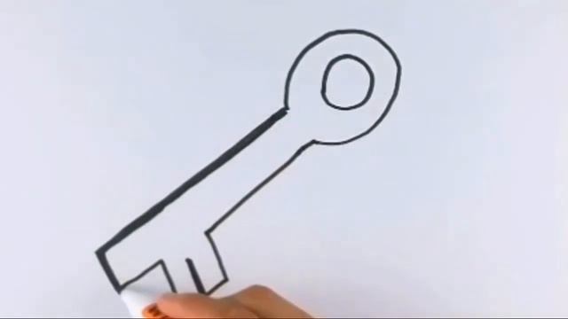 How to draw a key for children / Как нарисовать ключ для детей / Bolalar uchun kalit chizish смотреть онлайн