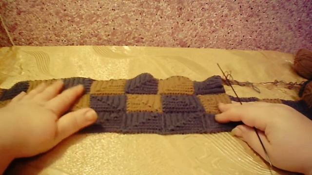 DIY. Начала вязать плед. смотреть онлайн