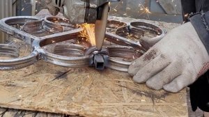 Царская скамейка из профильной трубы. Весь процесс от А до Я