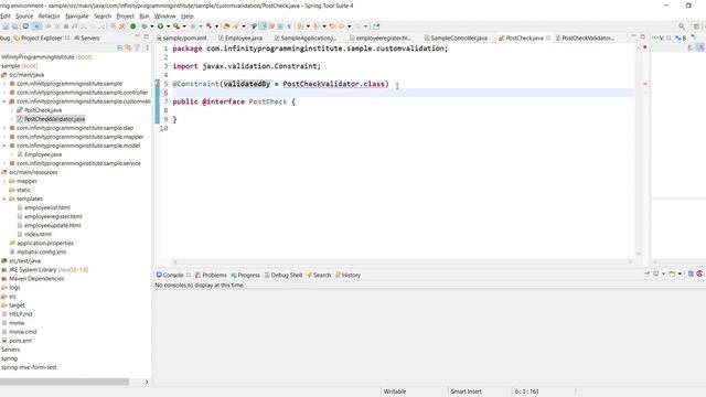 6. Spring Validator and Custom Validator in Spring Boot смотреть онлайн