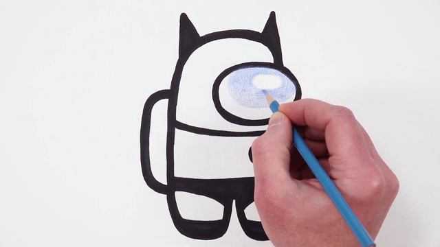 How to Draw Among Us Batman Character Easy смотреть онлайн