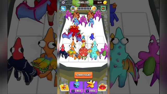 MAX LEVEL of ORANGE FRIENDS in Merge Fusion: Rainbow Rampage Game смотреть онлайн