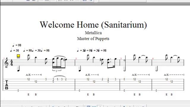 tabs-welcome to sanitarium.metallica смотреть онлайн