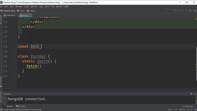 Урок 4. Full-Stack практика. Создание JavaScript блога. Создание клиента. Вывод списка постов смотреть онлайн