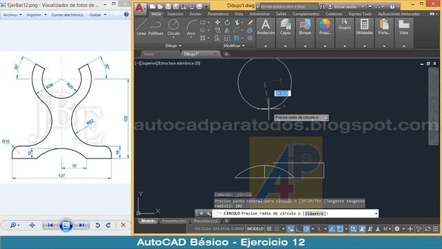 AutoCAD Básico - Ejercicio 12 смотреть онлайн
