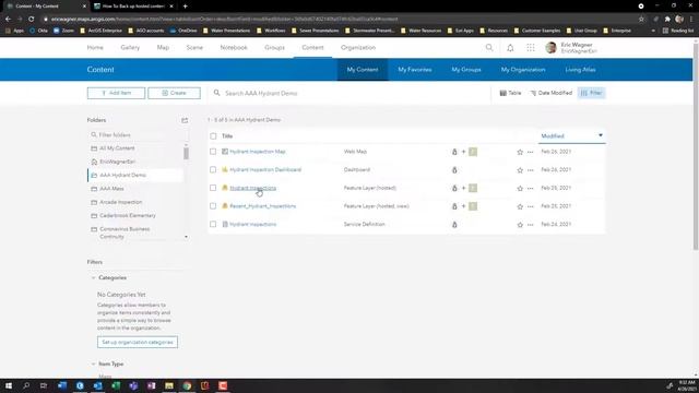 Backing up your ArcGIS Online Data смотреть онлайн