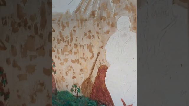 Барельеф ко дню рождения Абая, 175 лет. Выполнен для школы N°12 Мунайлинского района города Актау. смотреть онлайн