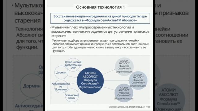 Вебинар ~ технологии производства косметической линии Атоми, преимущества Абсолют СеллАктив~ смотреть онлайн