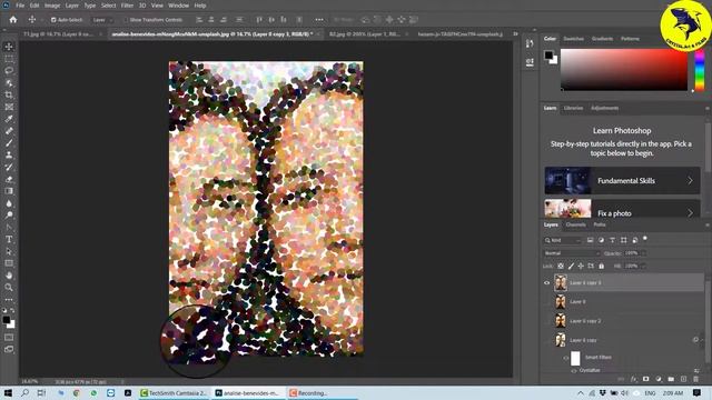 How to use Pixelate Effects in Adobe Photoshop-color Halftone,Crystalize,Fragment,Mosaic,Pointilliz смотреть онлайн